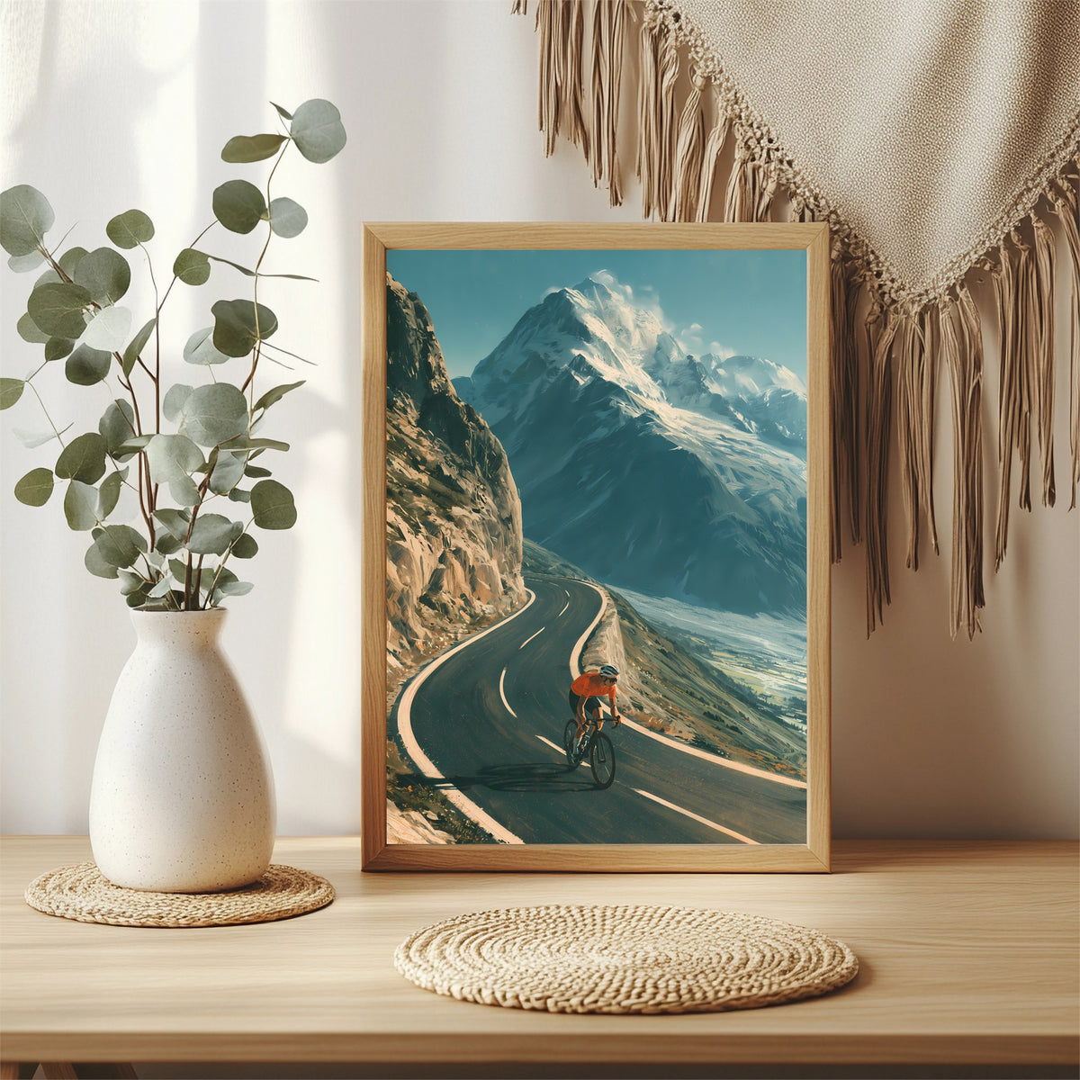 Radsport in den Bergen Poster – Raumansicht 3