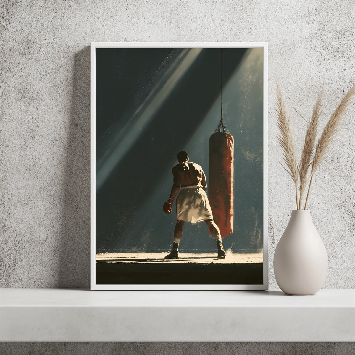 Boxer am Sandsack Poster – Raumansicht 2