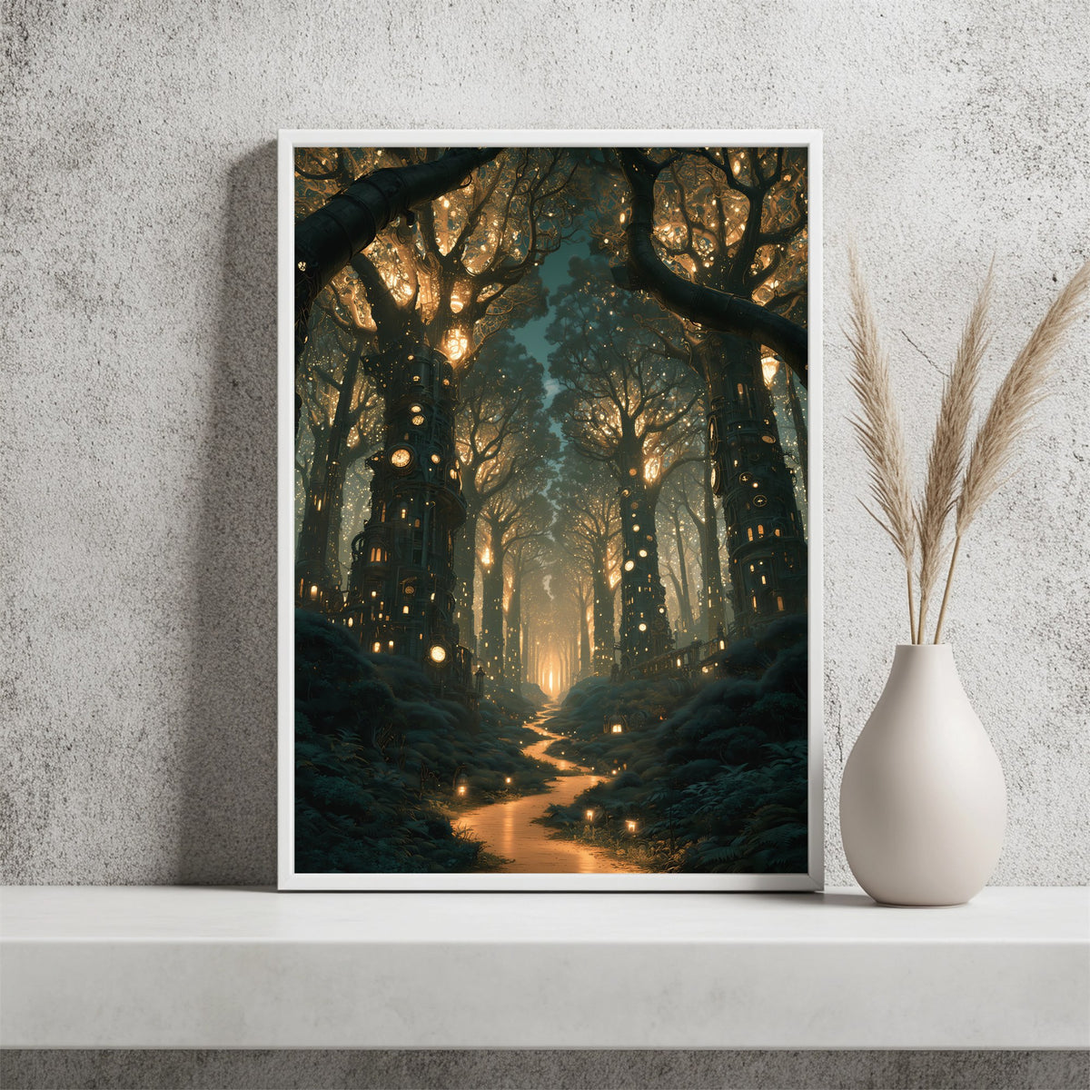 Leuchtender Zauberwald Poster – Raumansicht 2