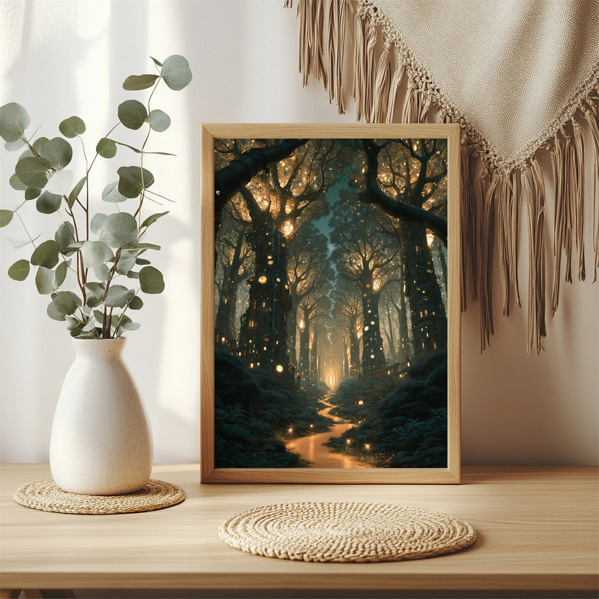 Leuchtender Zauberwald Poster – Raumansicht 3