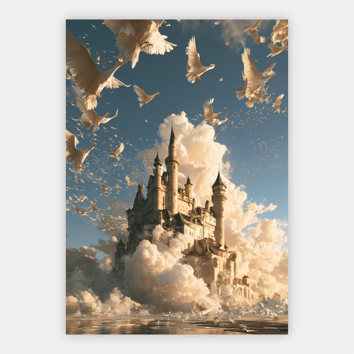 Schloss in den Wolken Poster – Freisteller