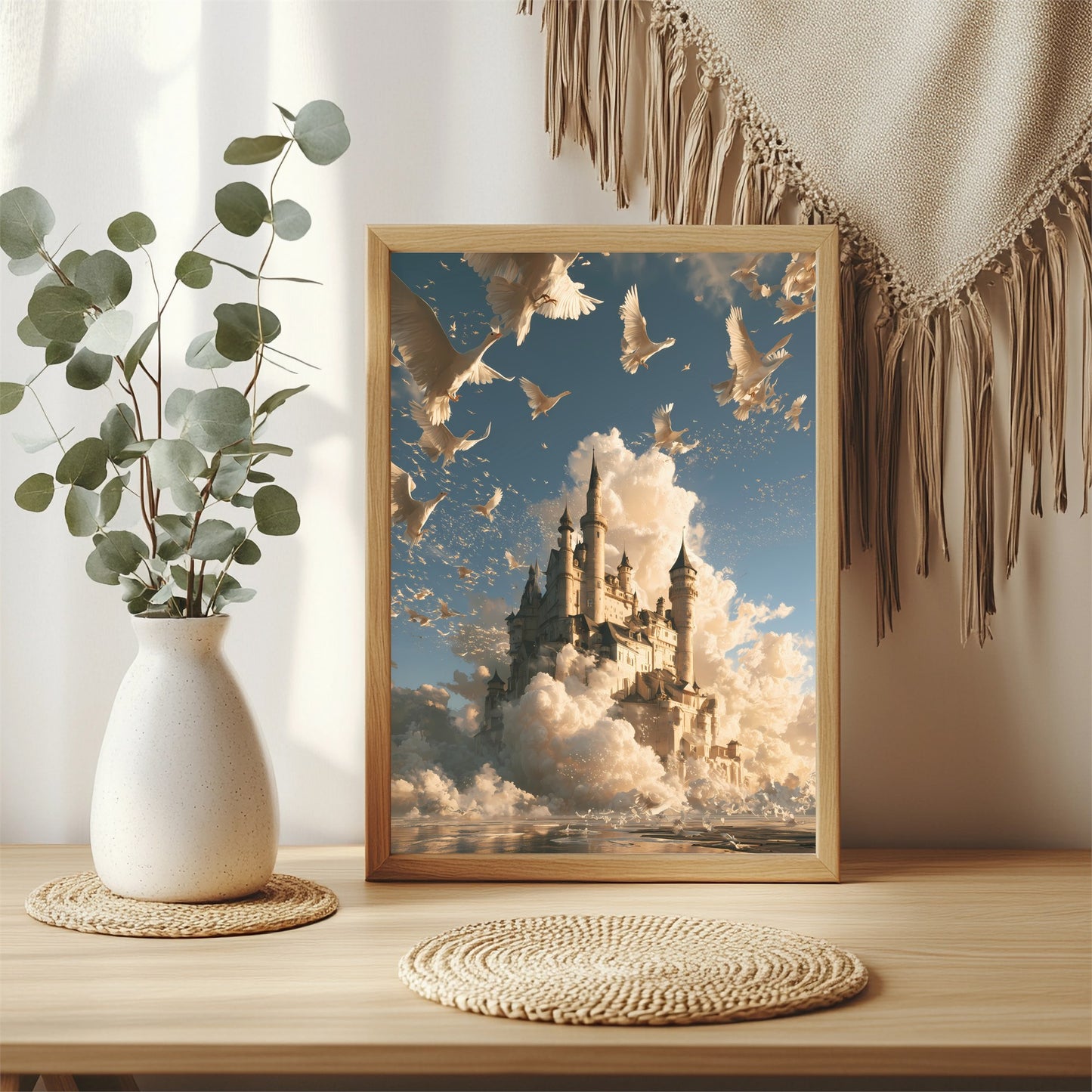Schloss in den Wolken Poster – Raumansicht 3