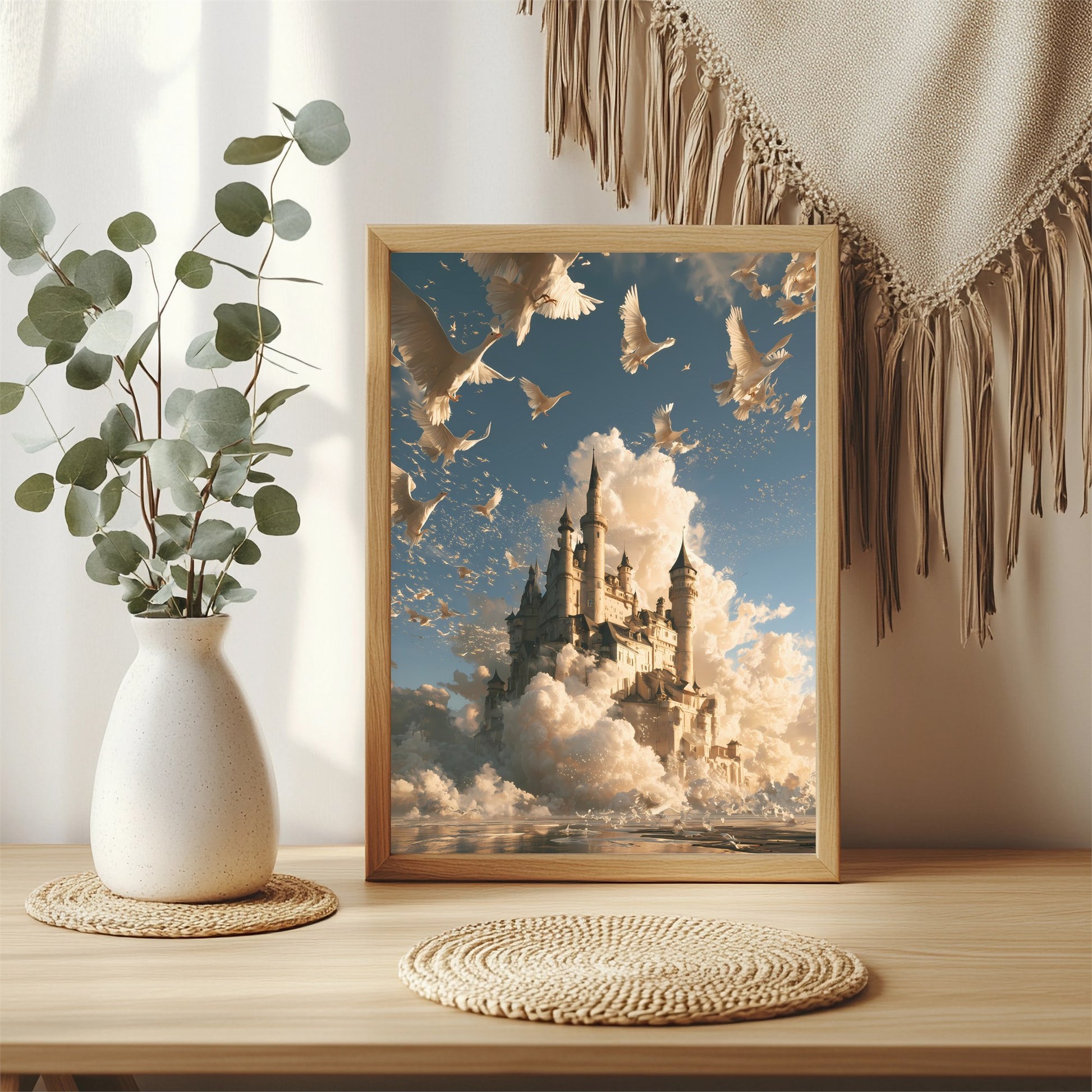 Schloss in den Wolken Poster – Raumansicht 3