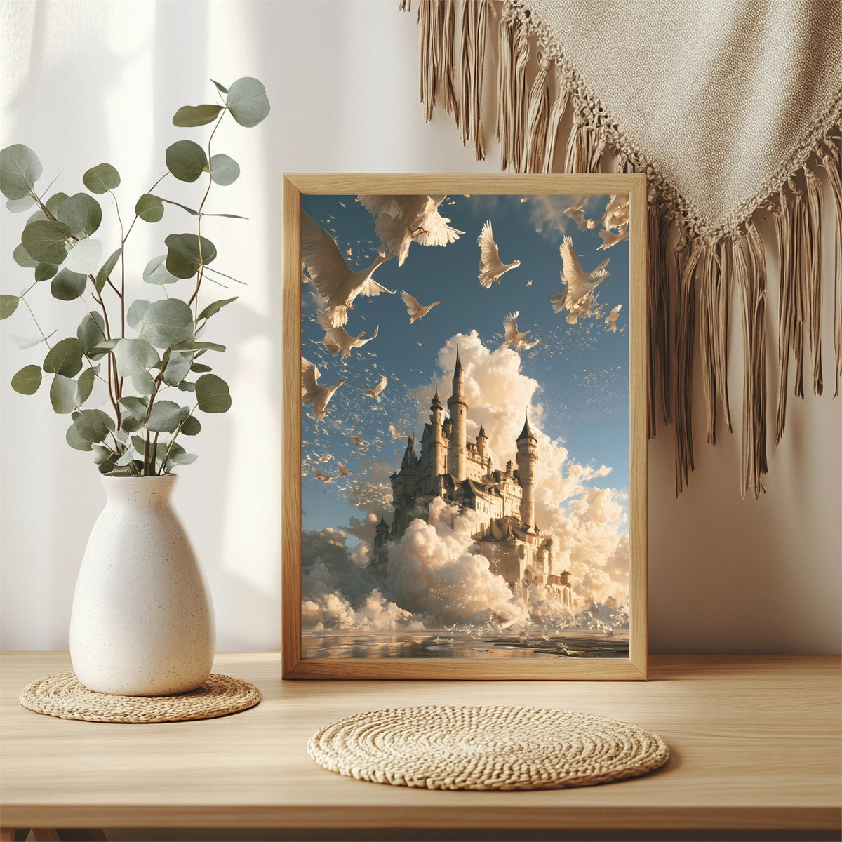 Schloss in den Wolken Poster – Raumansicht 3