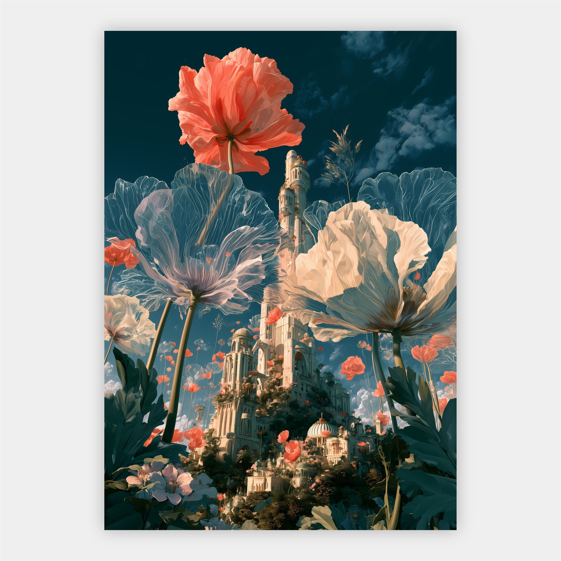 Blumenstadt im Riesenformat Poster – Freisteller