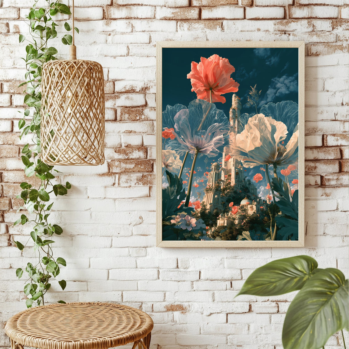 Blumenstadt im Riesenformat Poster – Raumansicht 1