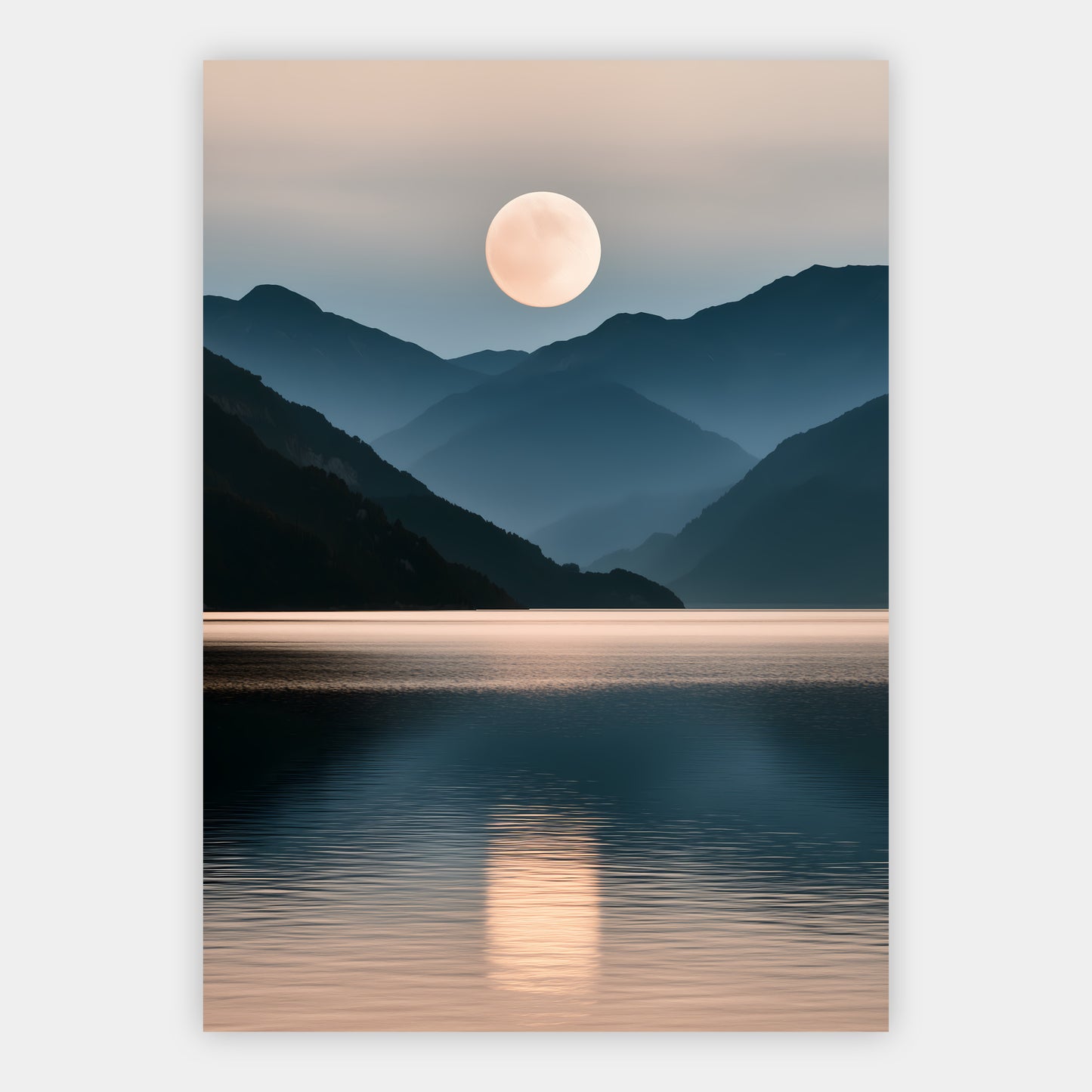 Mondberge am Alpensee Poster – Freisteller