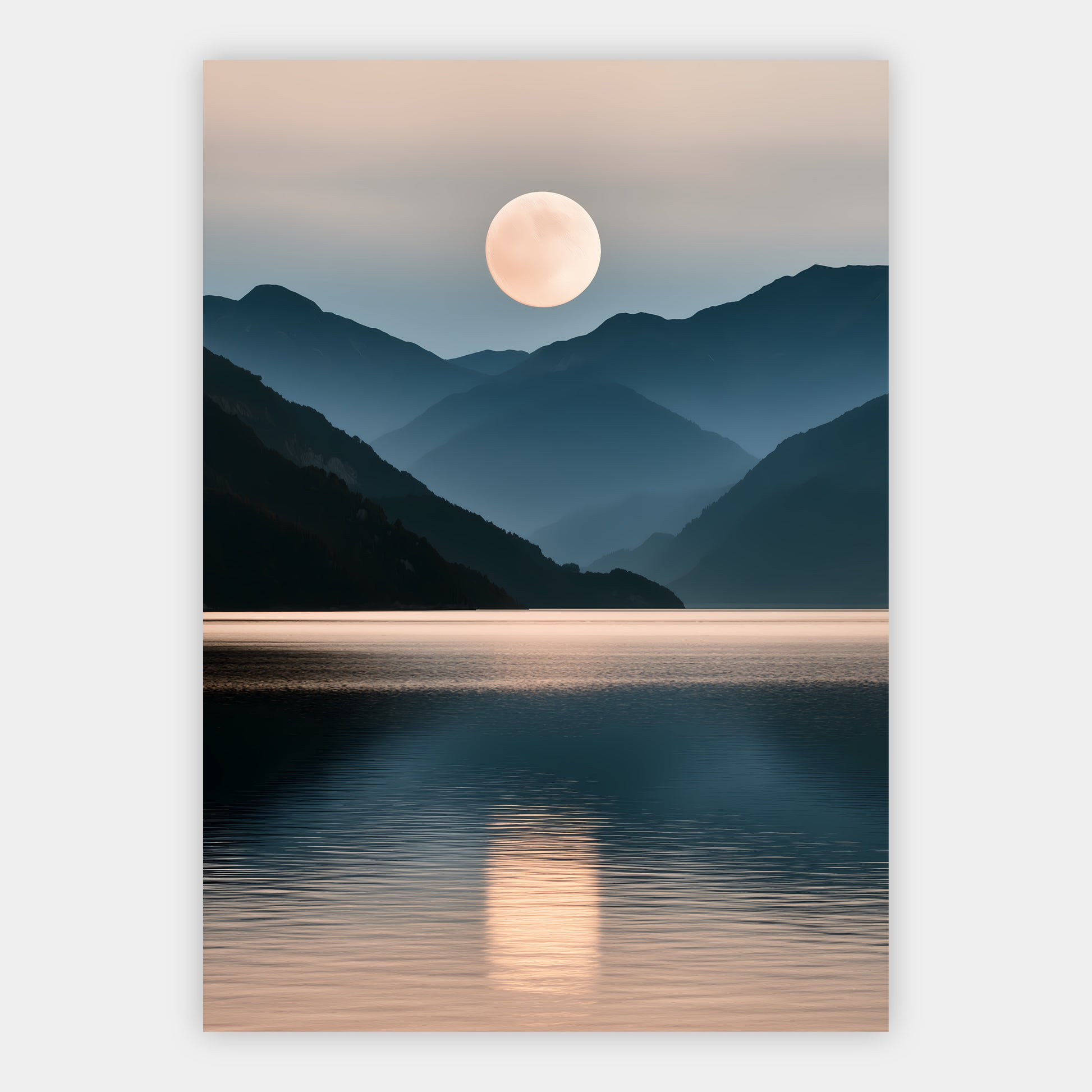 Mondberge am Alpensee Poster – Freisteller