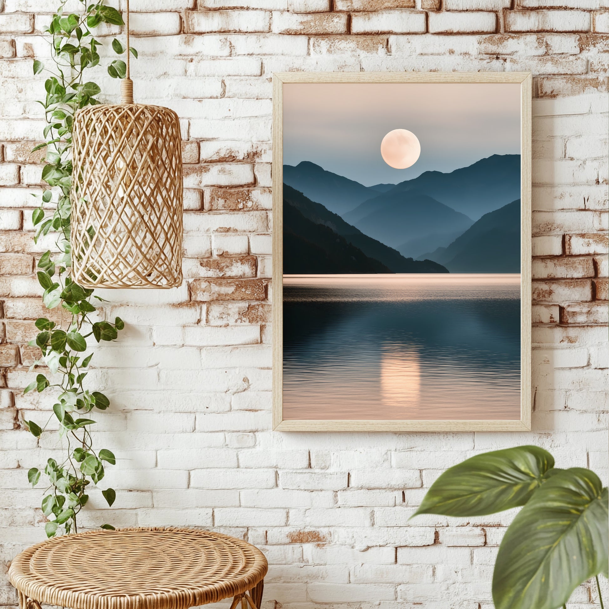 Mondberge am Alpensee Poster – Raumansicht 1