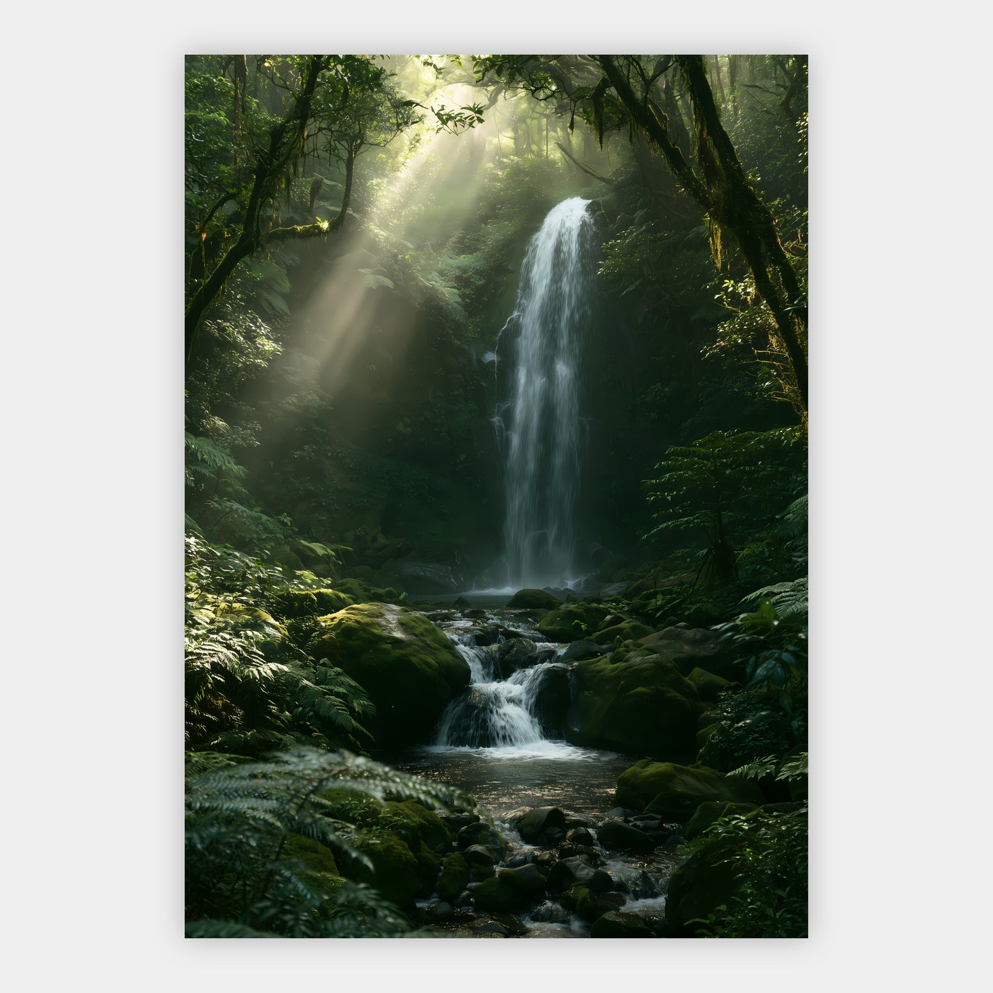 Waldwasserfall Poster – Freisteller