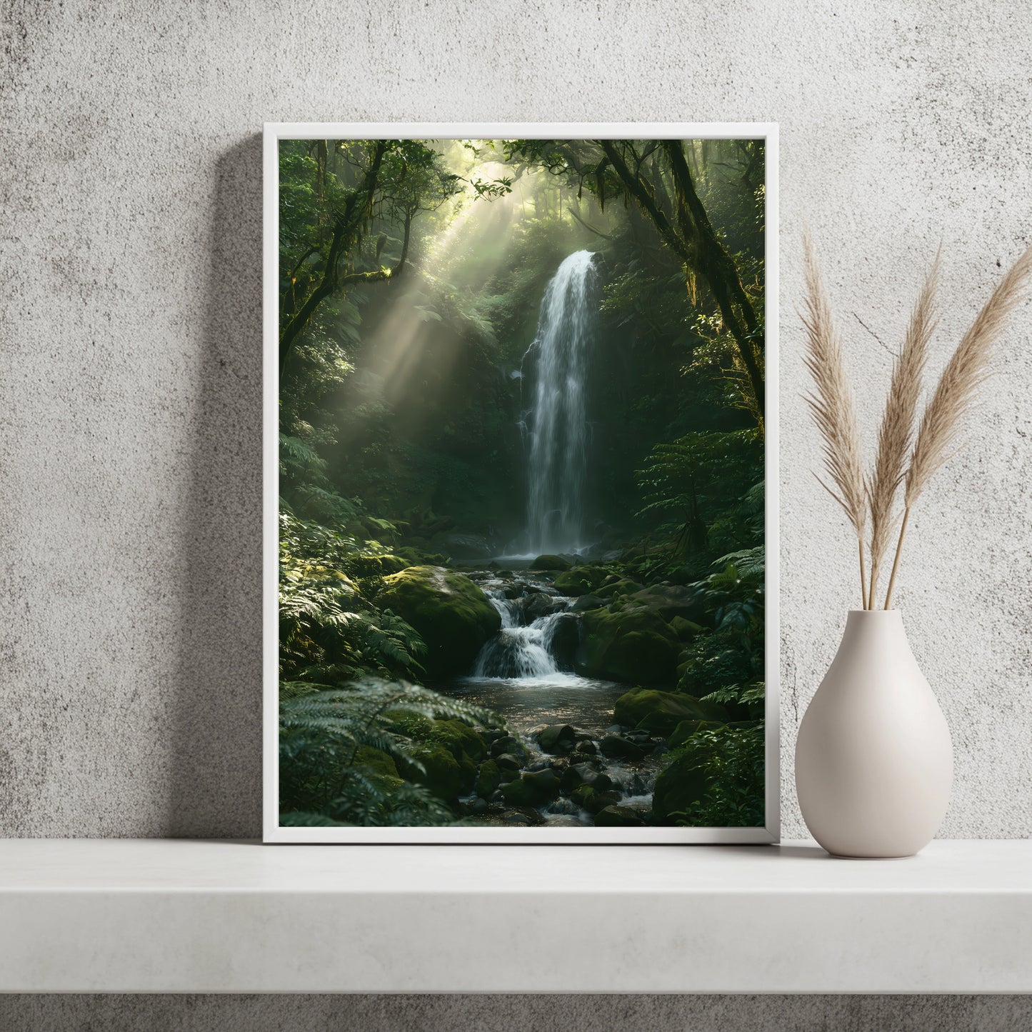 Waldwasserfall Poster – Raumansicht 2