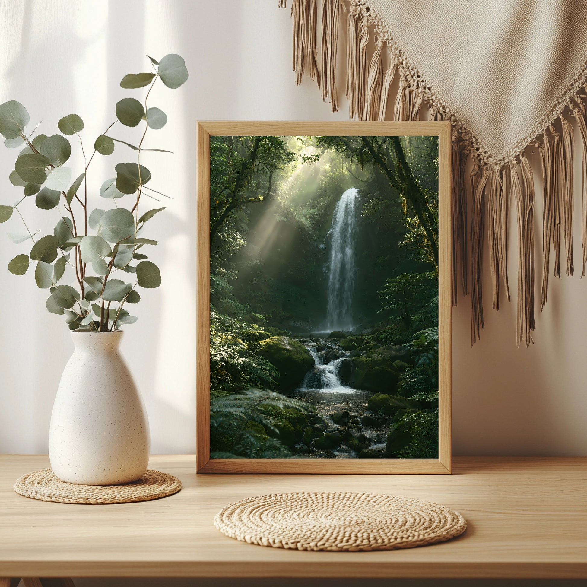 Waldwasserfall Poster – Raumansicht 3
