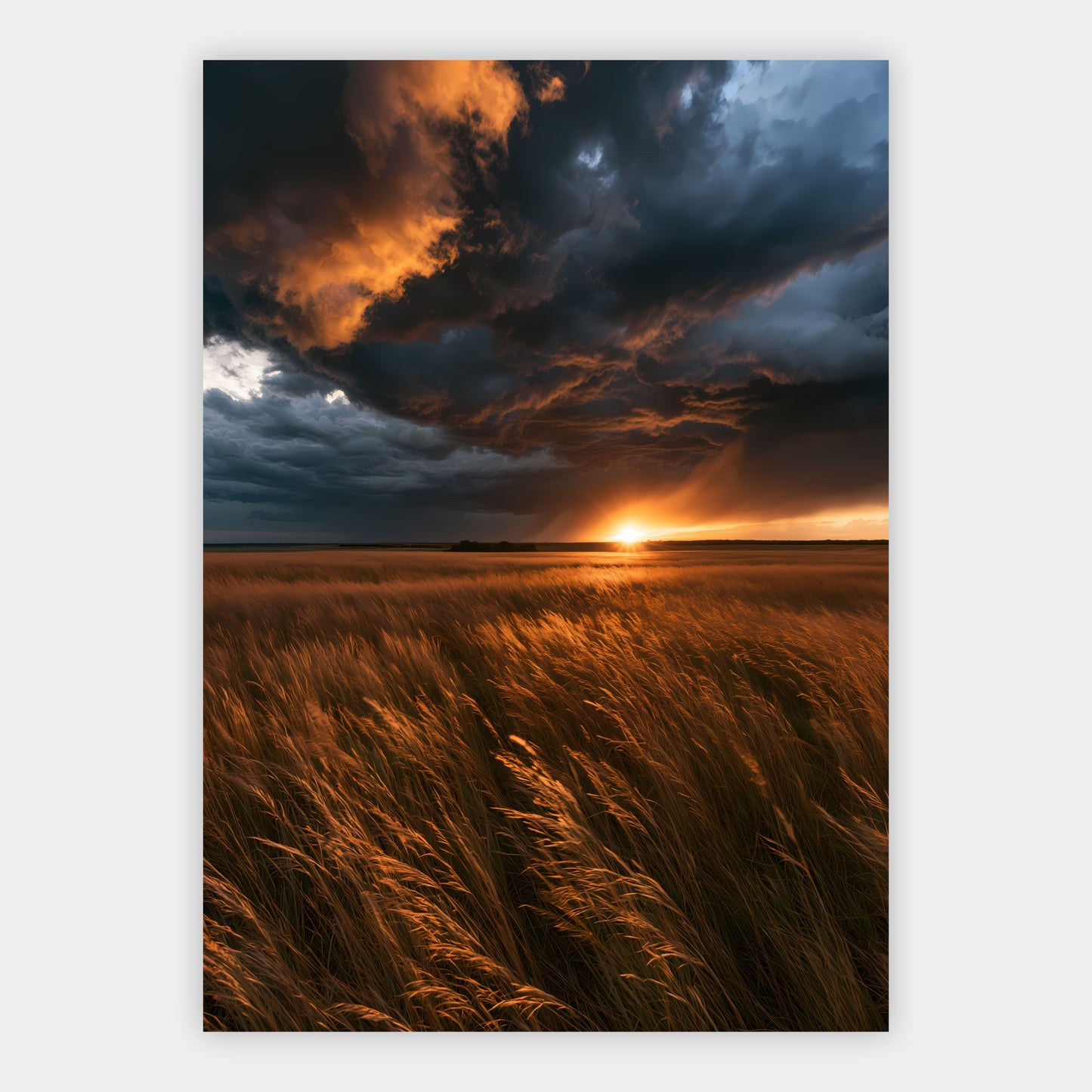 Prärie vor dem Sturm Poster – Freisteller