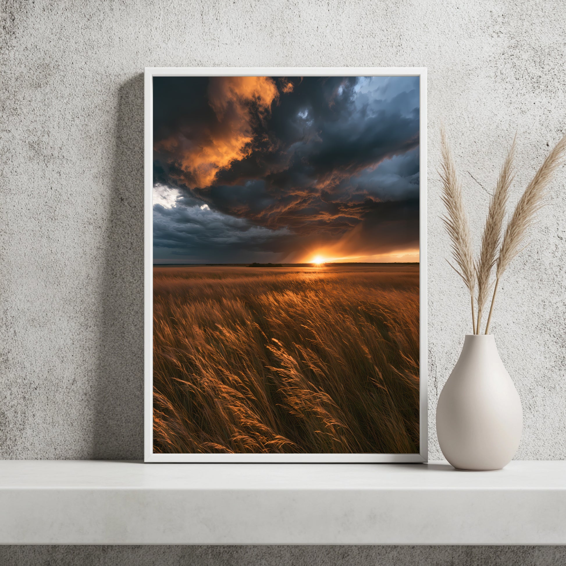Prärie vor dem Sturm Poster – Raumansicht 2