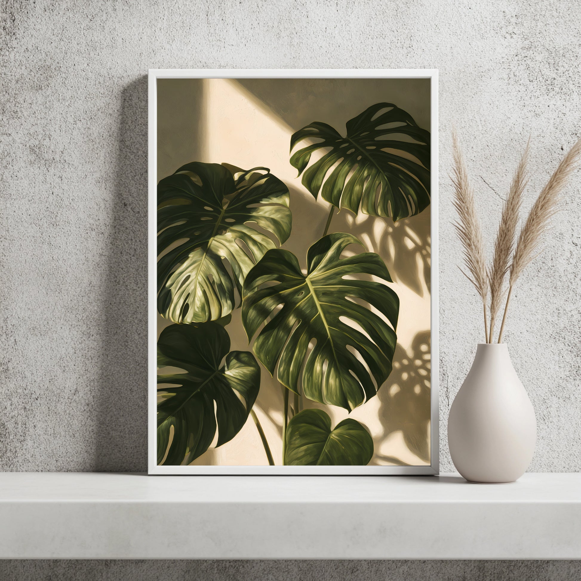 Monstera-Schatten Poster – Raumansicht 2