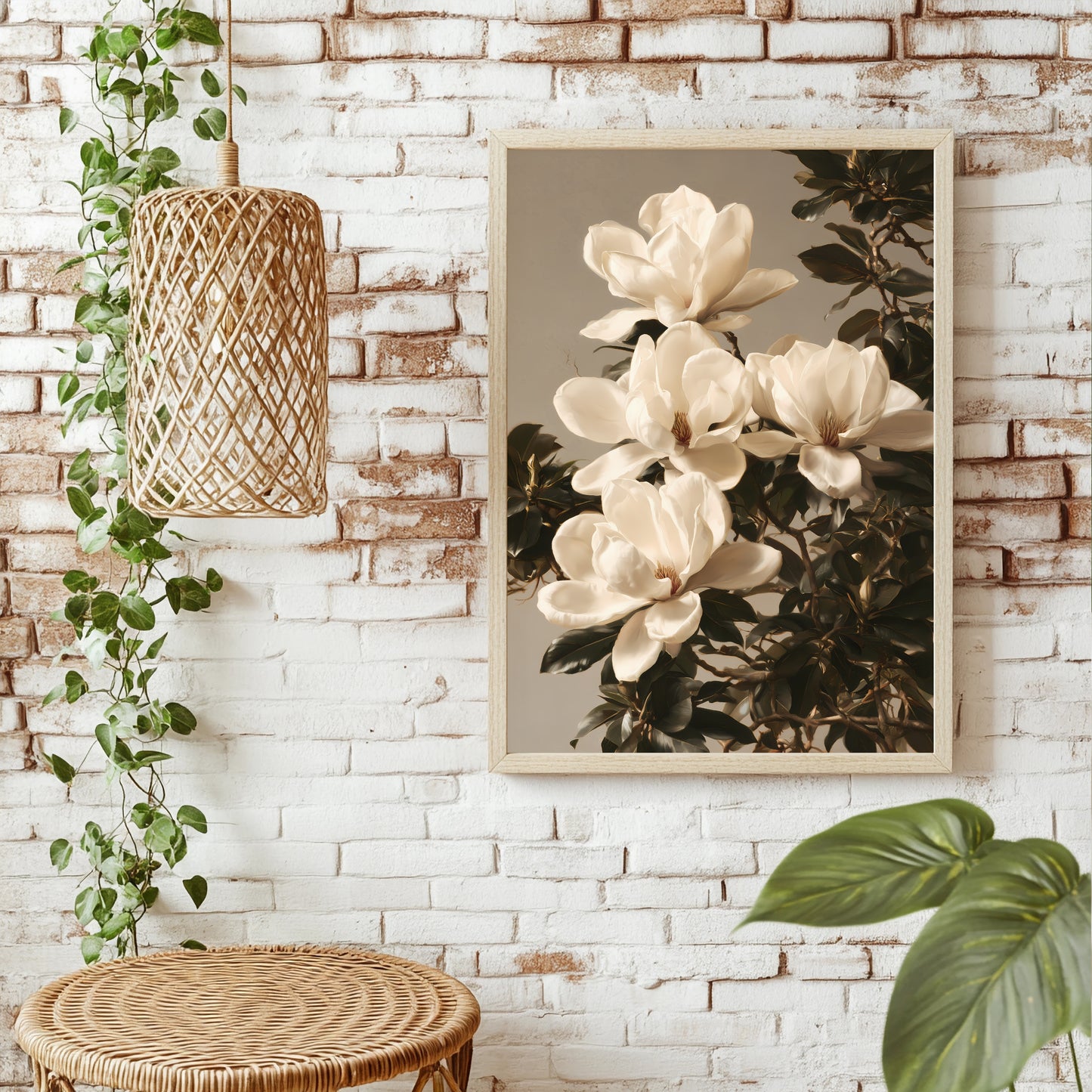 Magnolienblüten Poster – Raumansicht 1