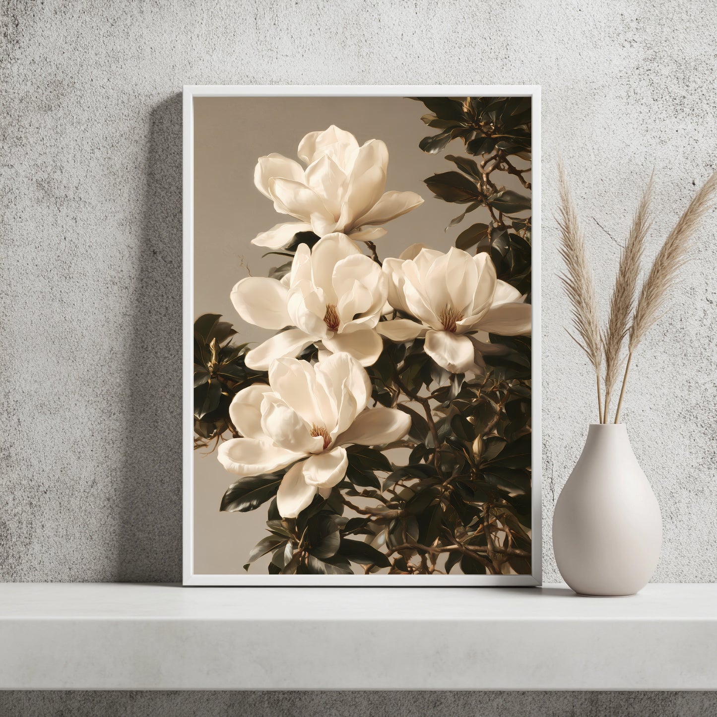 Magnolienblüten Poster – Raumansicht 2