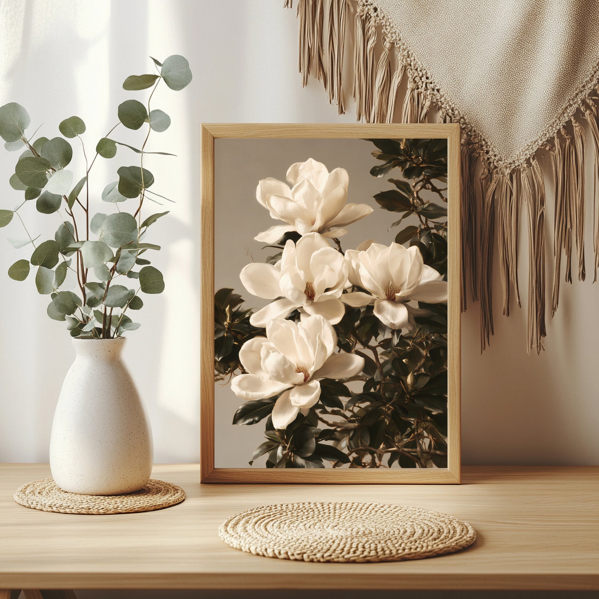 Magnolienblüten Poster – Raumansicht 3