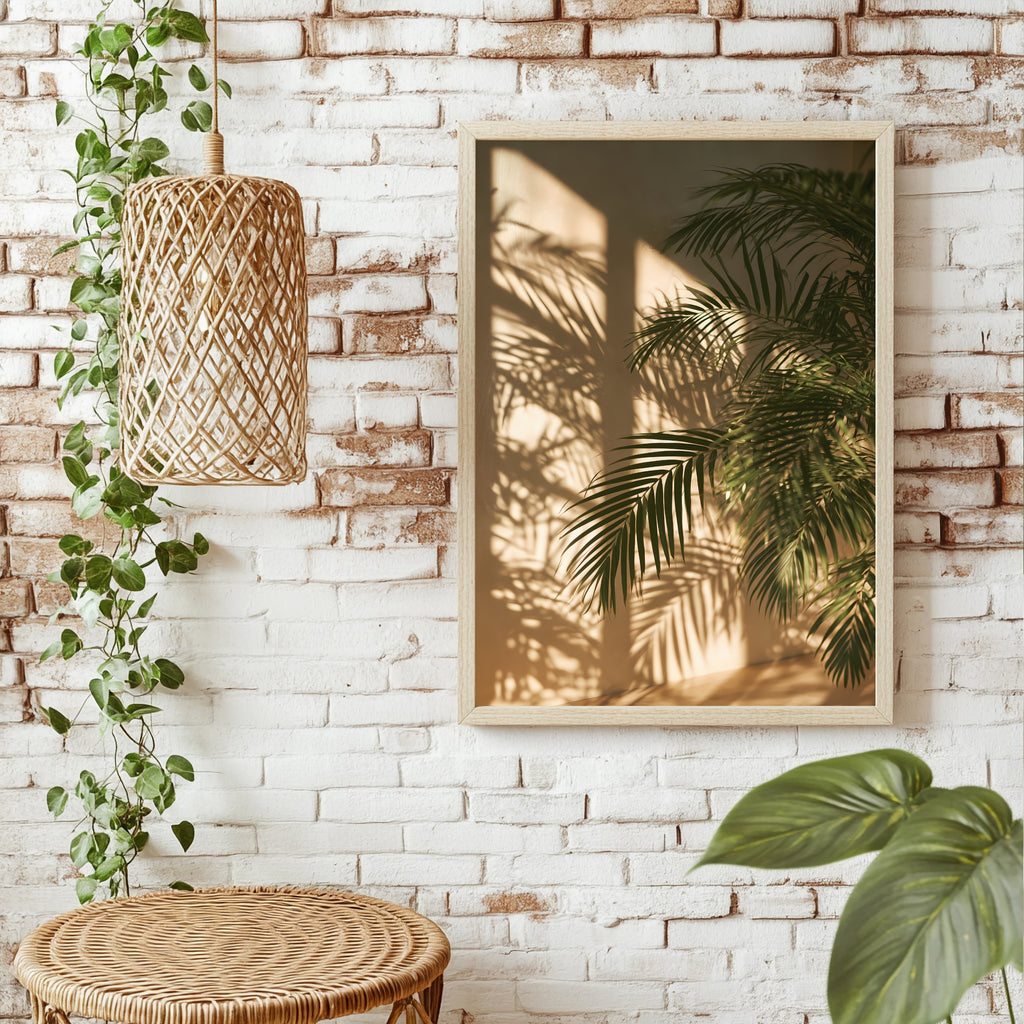Palmblattschatten Poster – Raumansicht 1