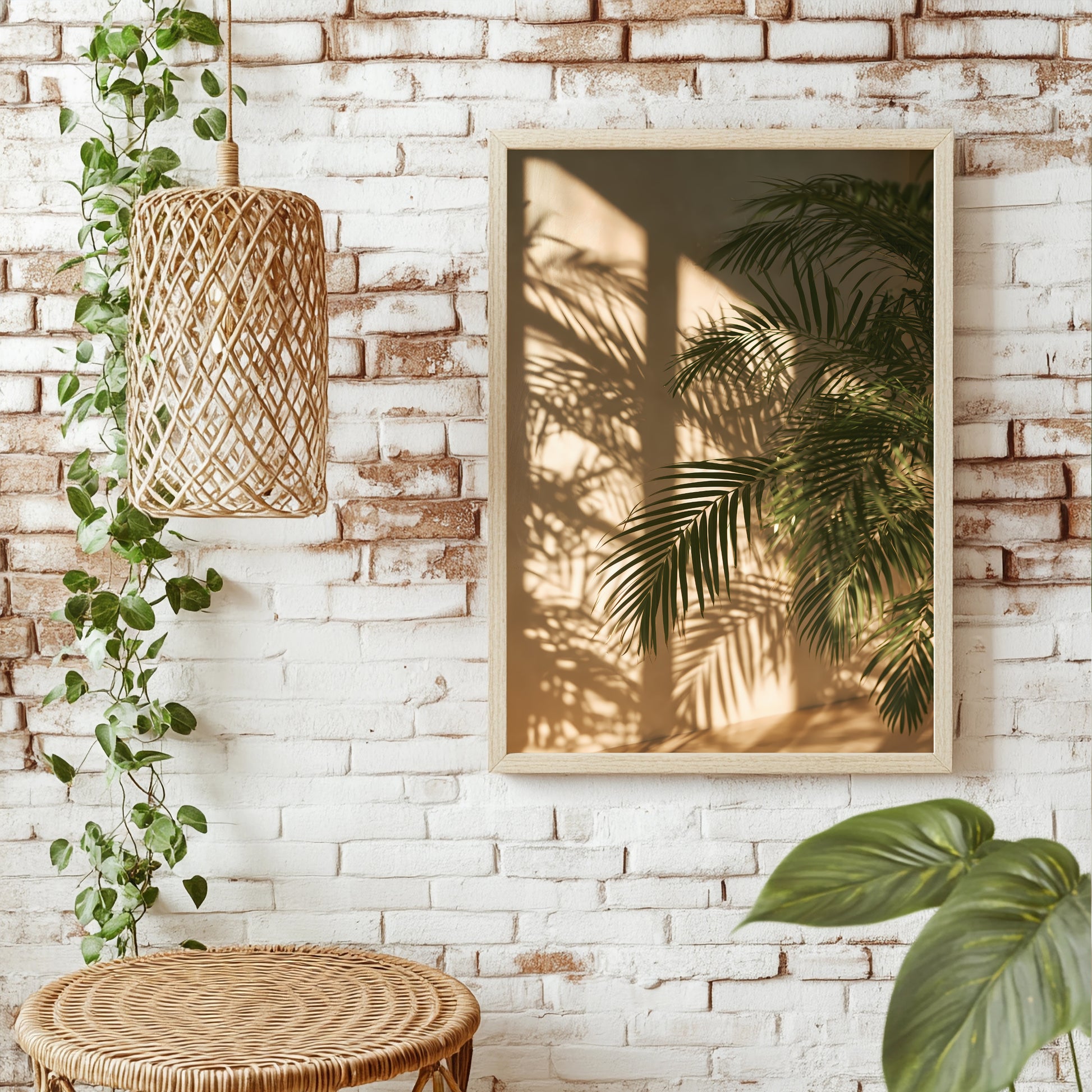 Palmblattschatten Poster – Raumansicht 1