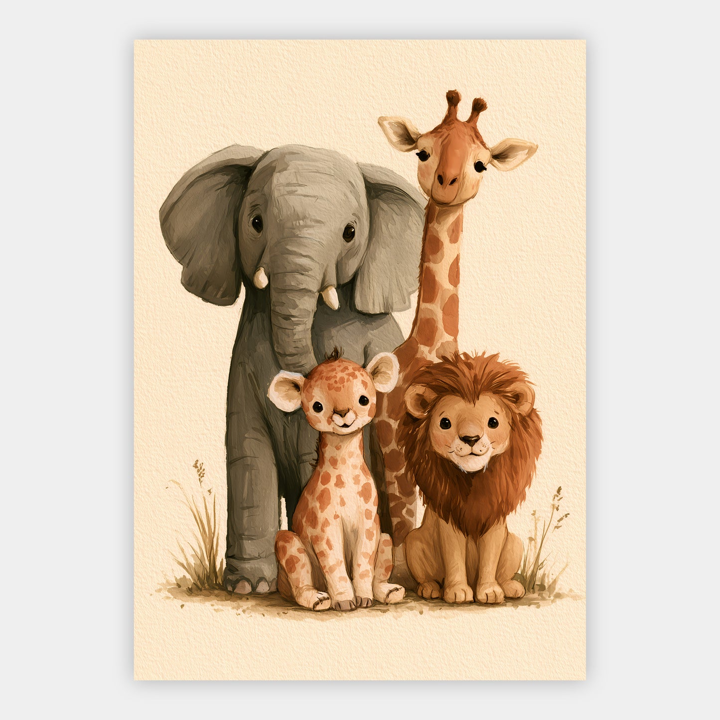 Safari-Freunde Poster – Freisteller