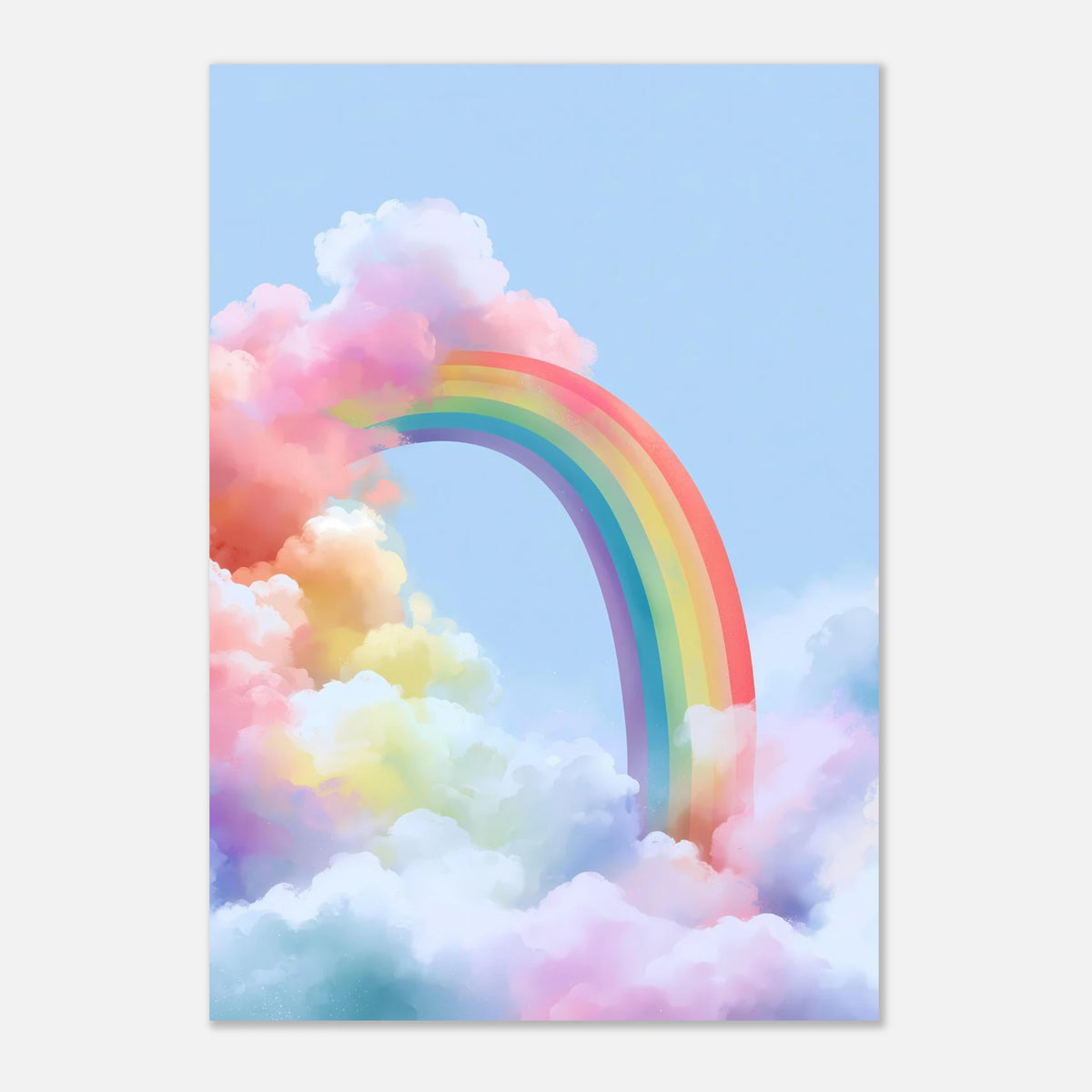 Regenbogen Wolken Pastell Poster – Produktansicht 3