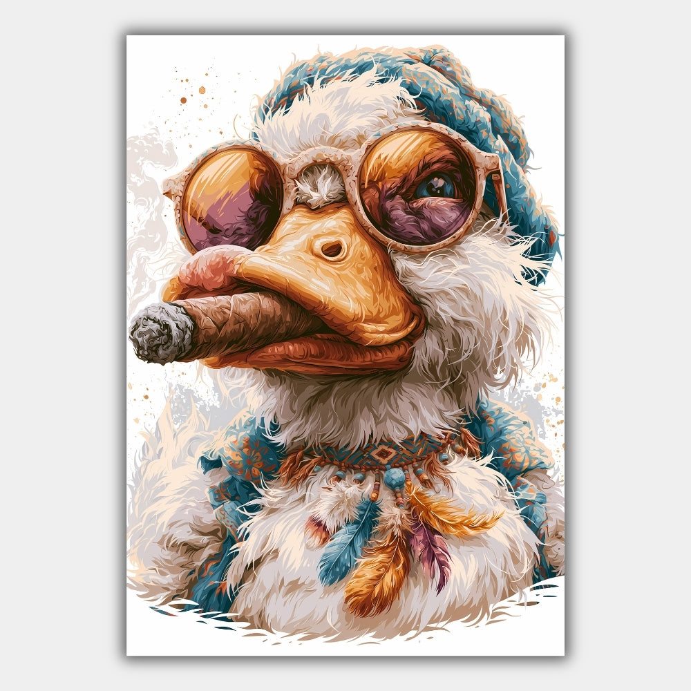 Lustiger Strauß Sonnenbrille Poster – Produktansicht 1