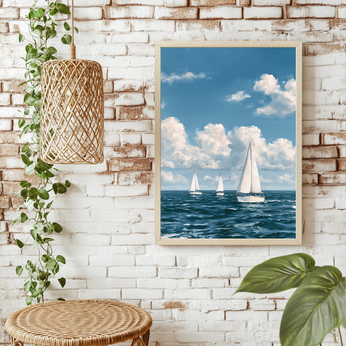 Kleine Segelboote Poster – Raumansicht 1
