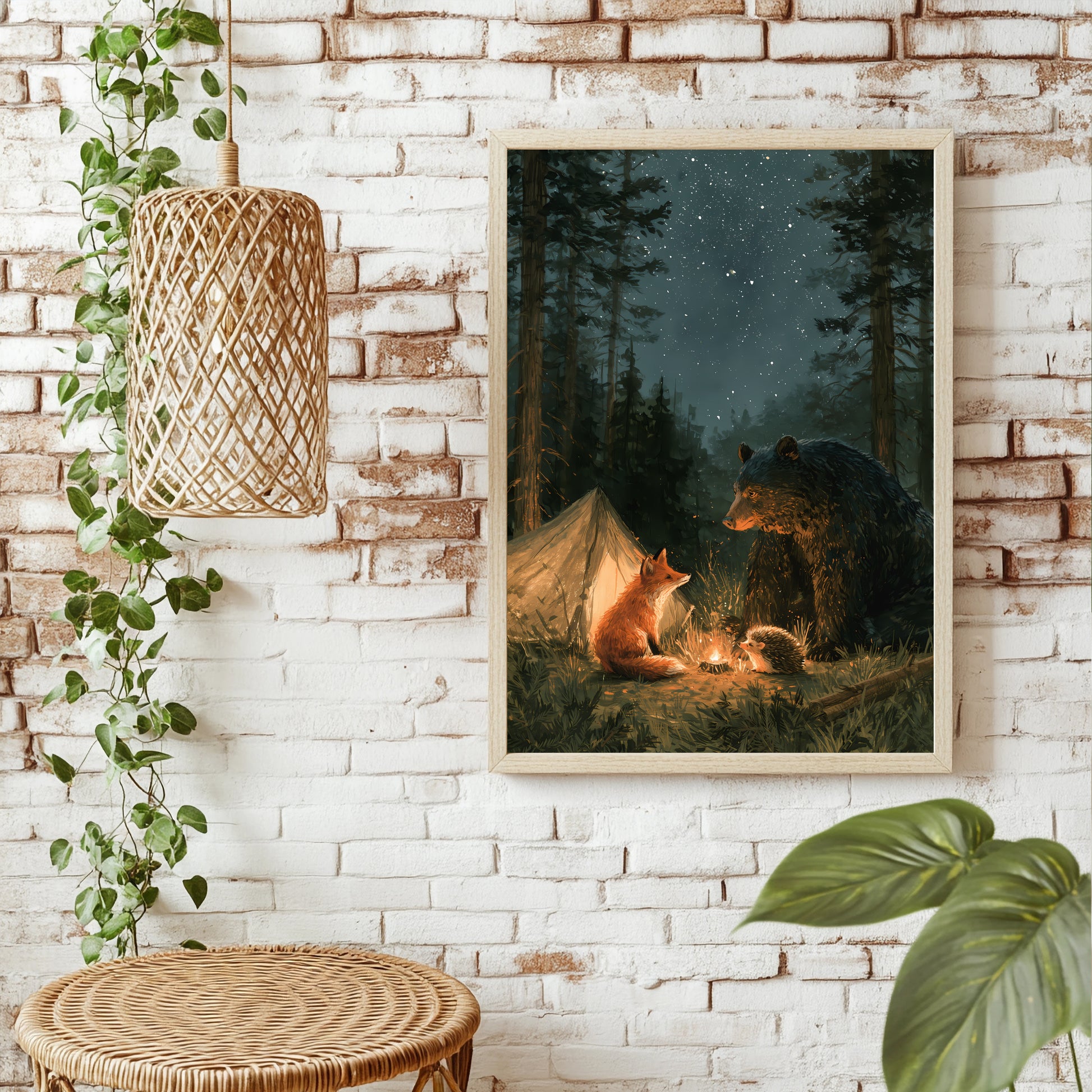 Waldcamping Poster – Raumansicht 1