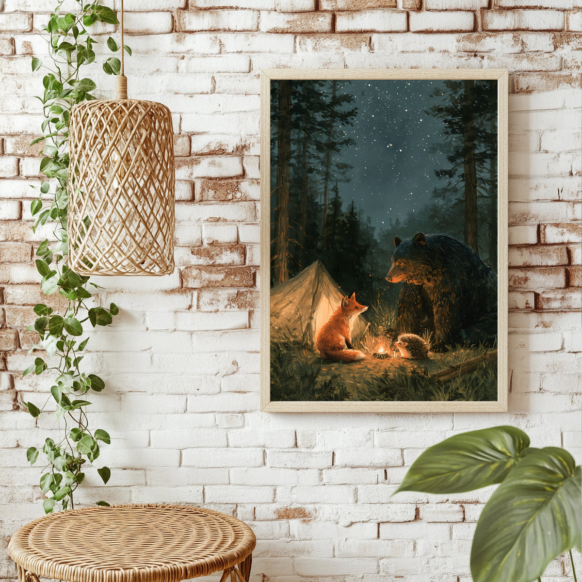 Waldcamping Poster – Raumansicht 1