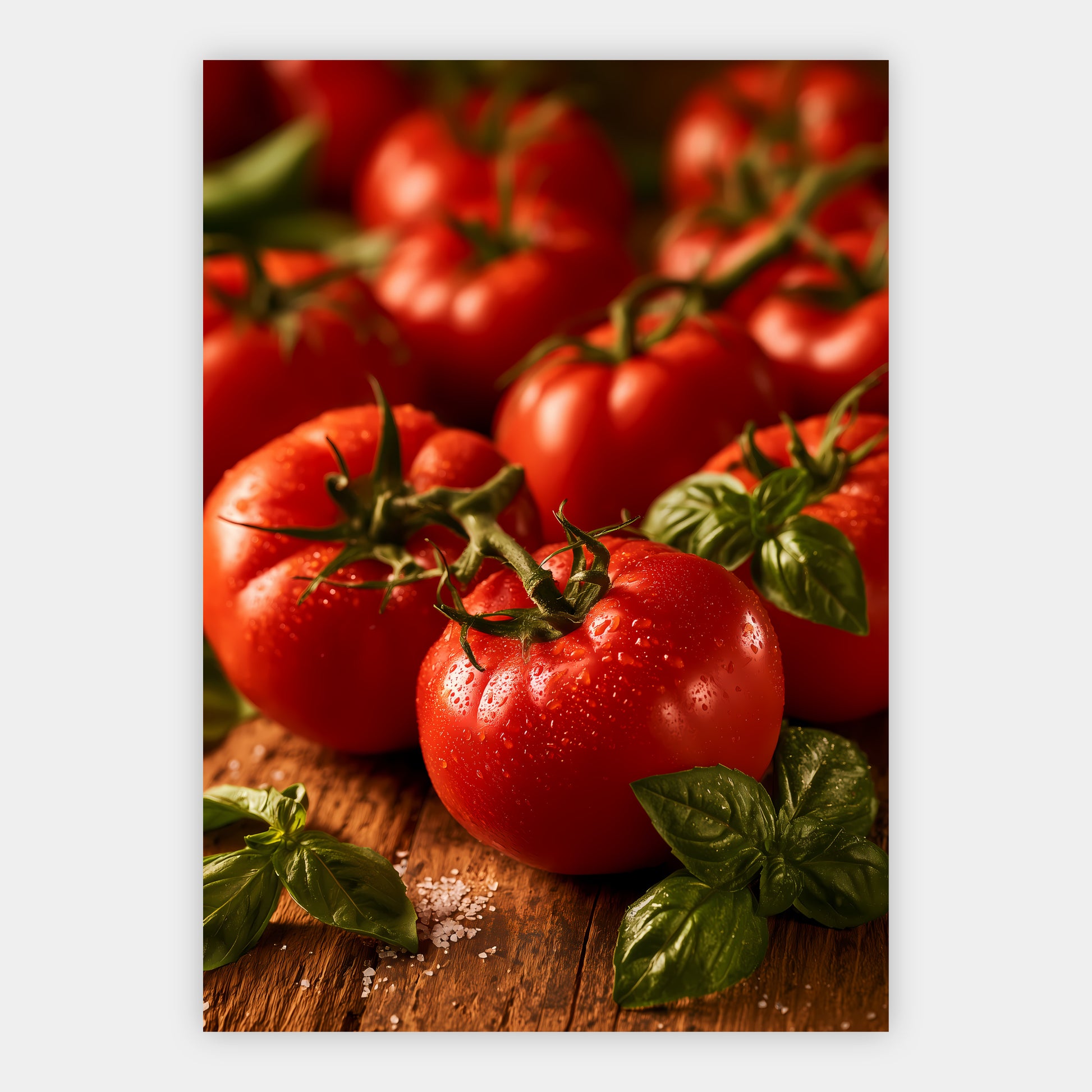 Tomaten & Basilikum Poster – Freisteller