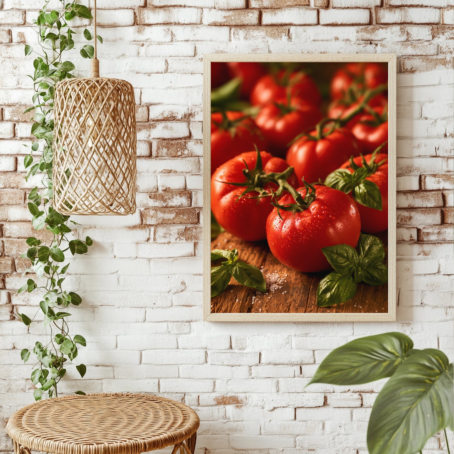 Tomaten & Basilikum Poster – Raumansicht 1