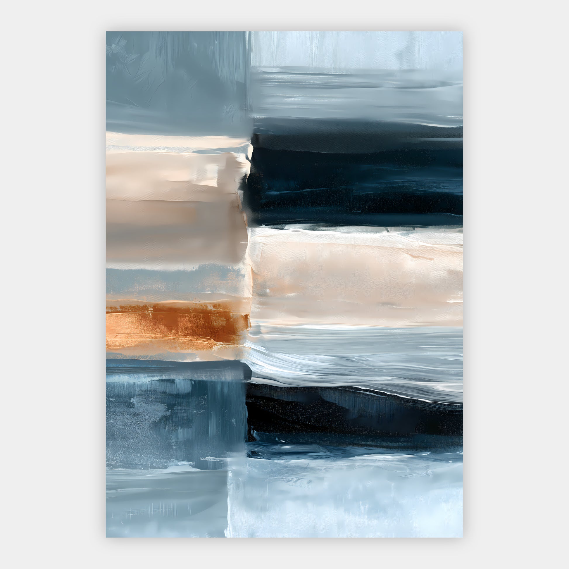 Blaue Farbfelder Poster – Freisteller