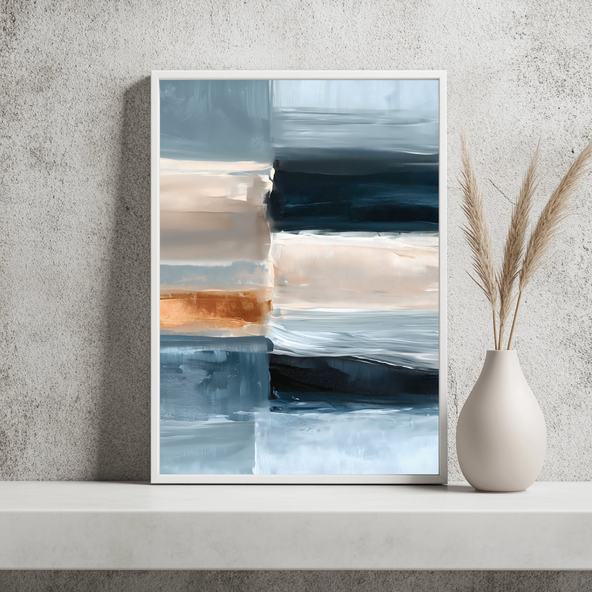 Blaue Farbfelder Poster – Raumansicht 2