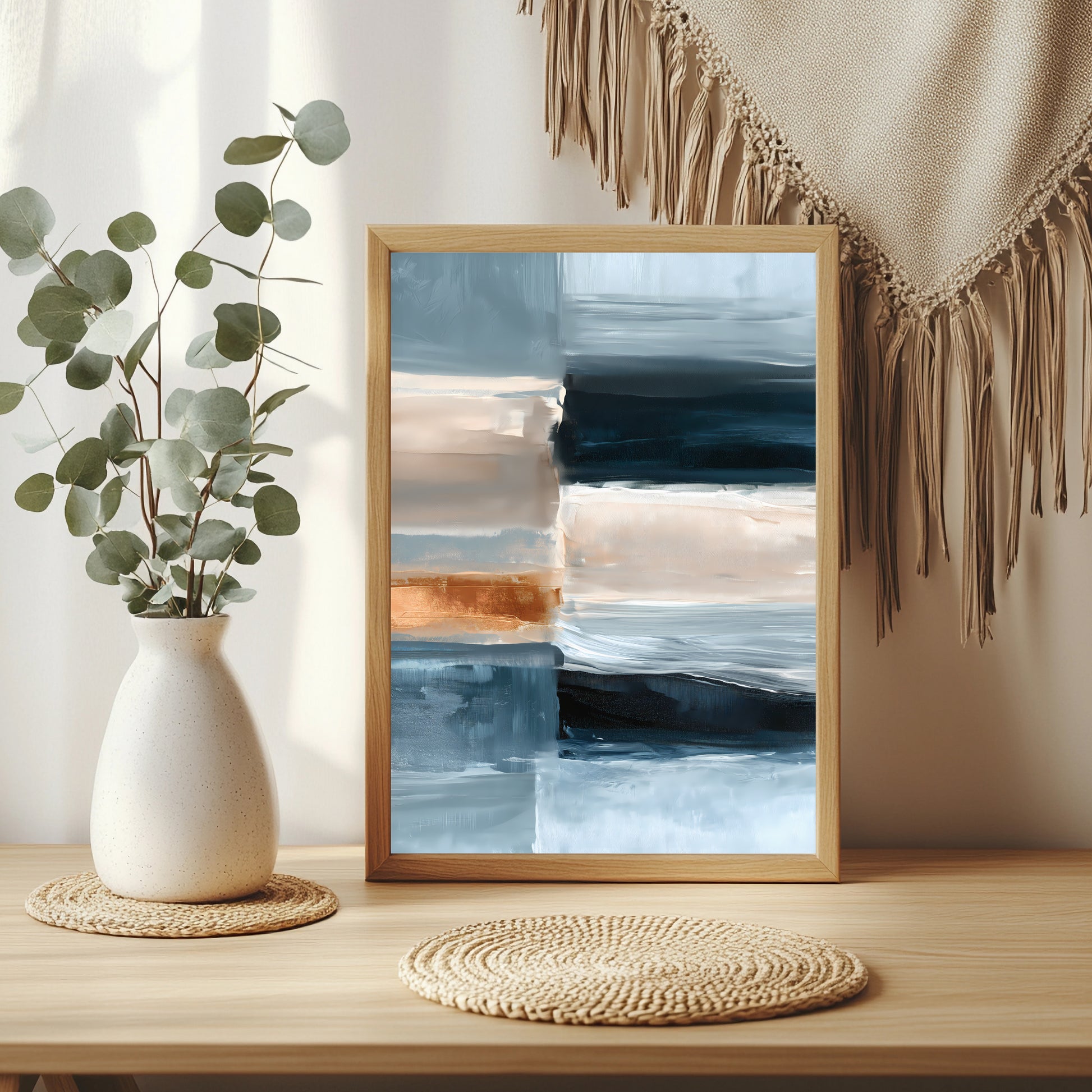 Blaue Farbfelder Poster – Raumansicht 3