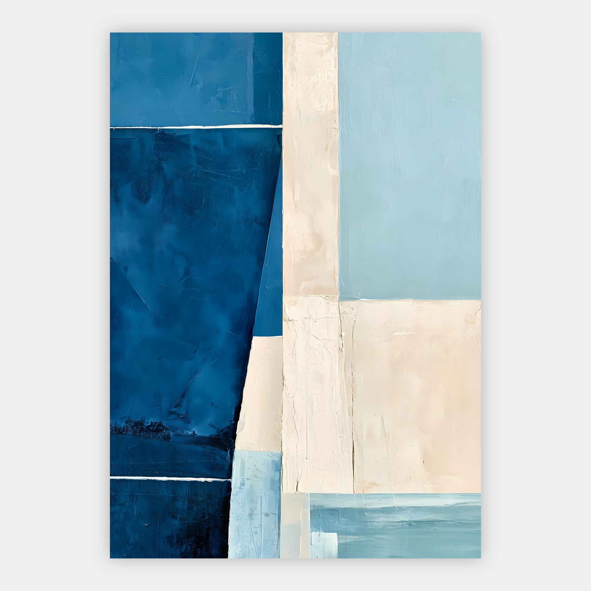 Küstenblaue Flächen Poster – Freisteller