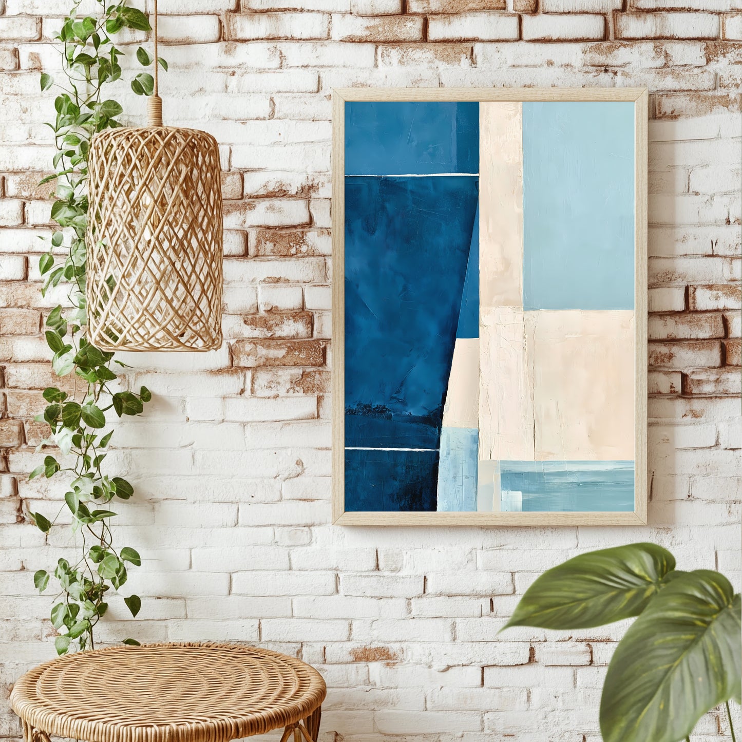 Küstenblaue Flächen Poster – Raumansicht 1