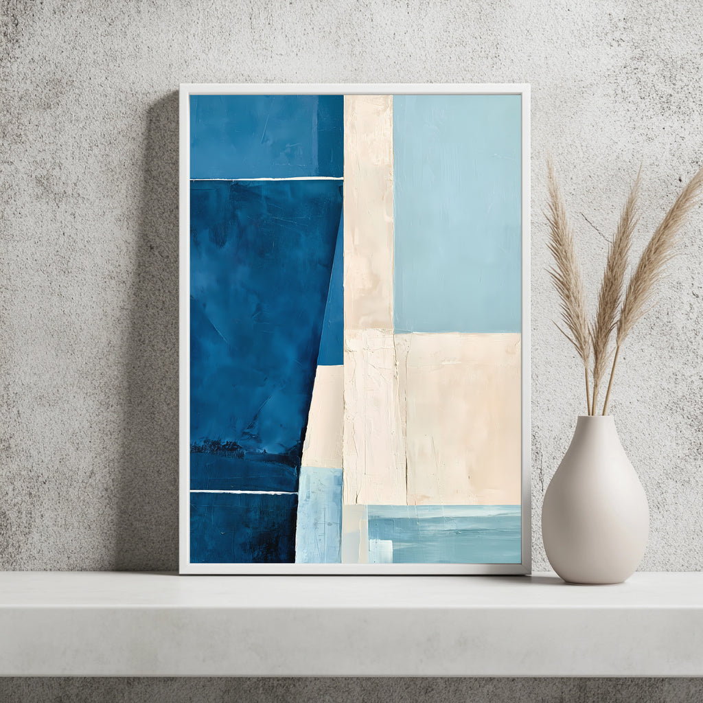 Küstenblaue Flächen Poster – Raumansicht 2