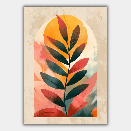 Blatt Minimalistisch Poster – Produktansicht 1