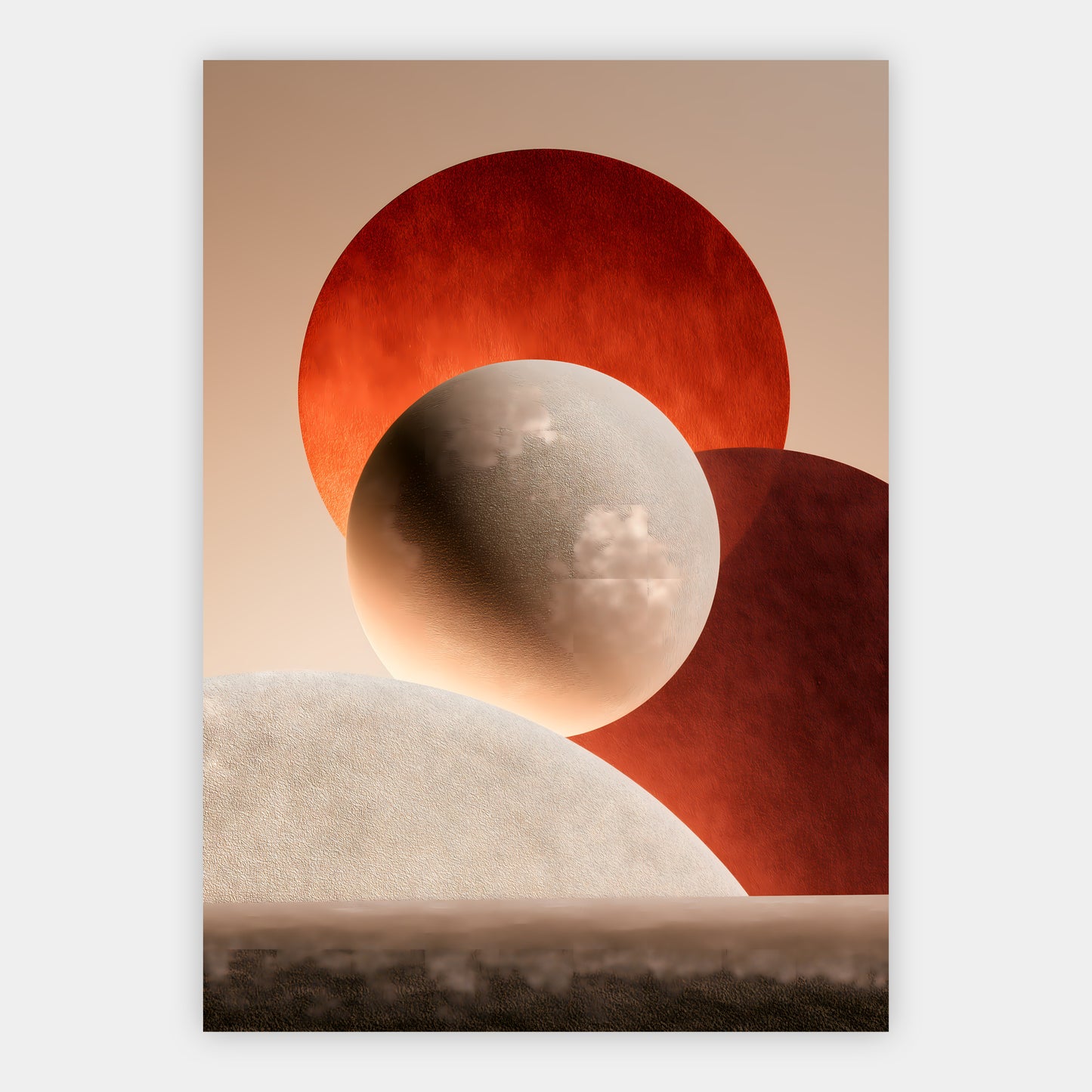 Tonfarbene Kreise Poster – Freisteller