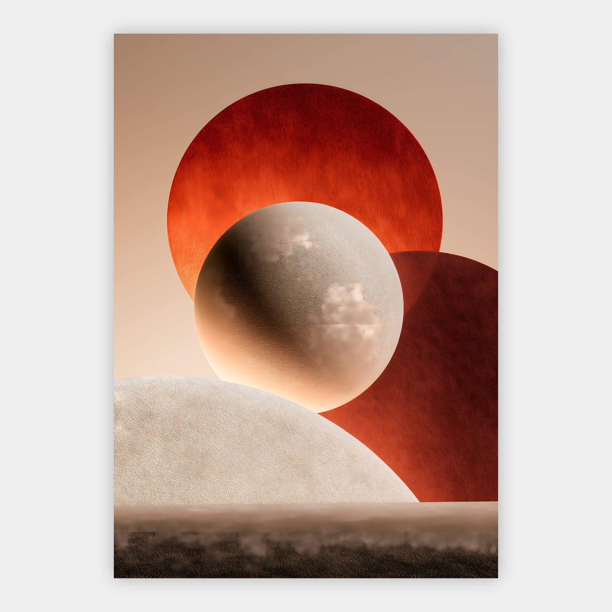 Tonfarbene Kreise Poster – Freisteller