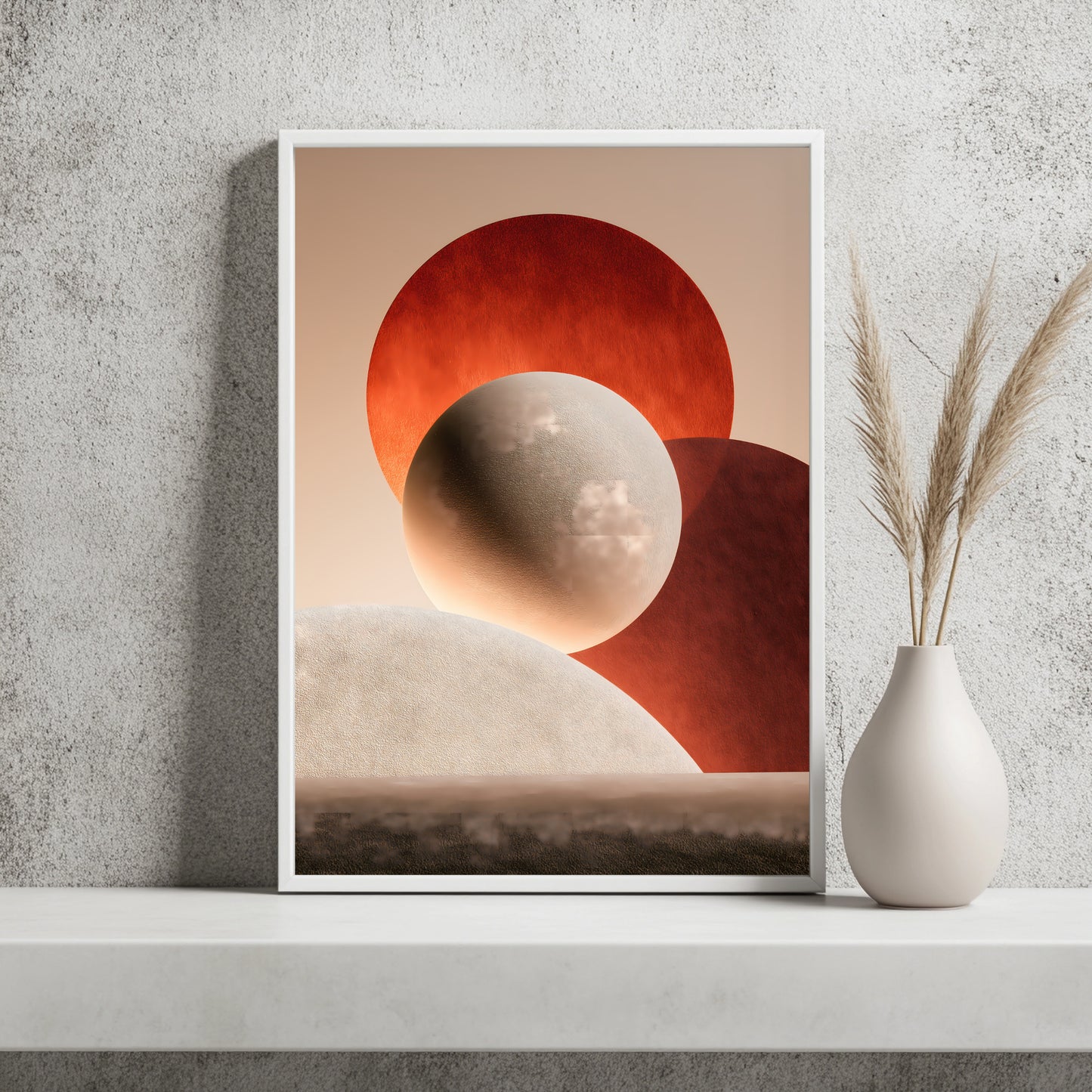 Tonfarbene Kreise Poster – Raumansicht 2