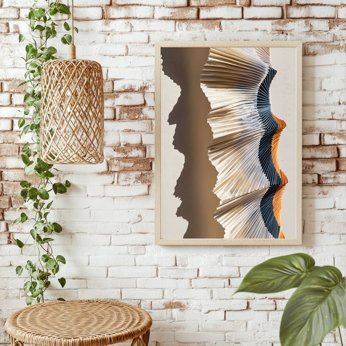 Gefaltete Papierlandschaft Poster – Raumansicht 1