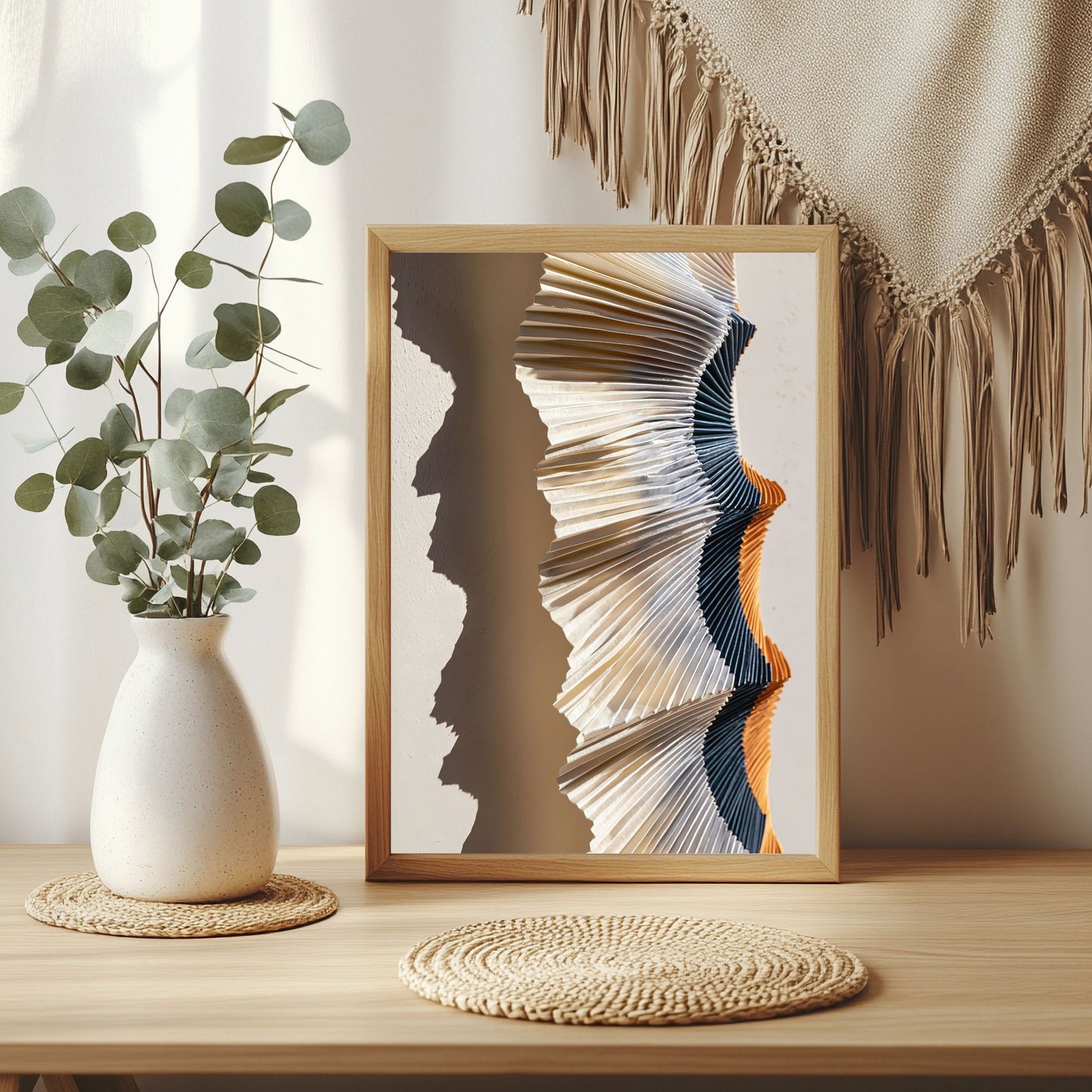 Gefaltete Papierlandschaft Poster – Raumansicht 3
