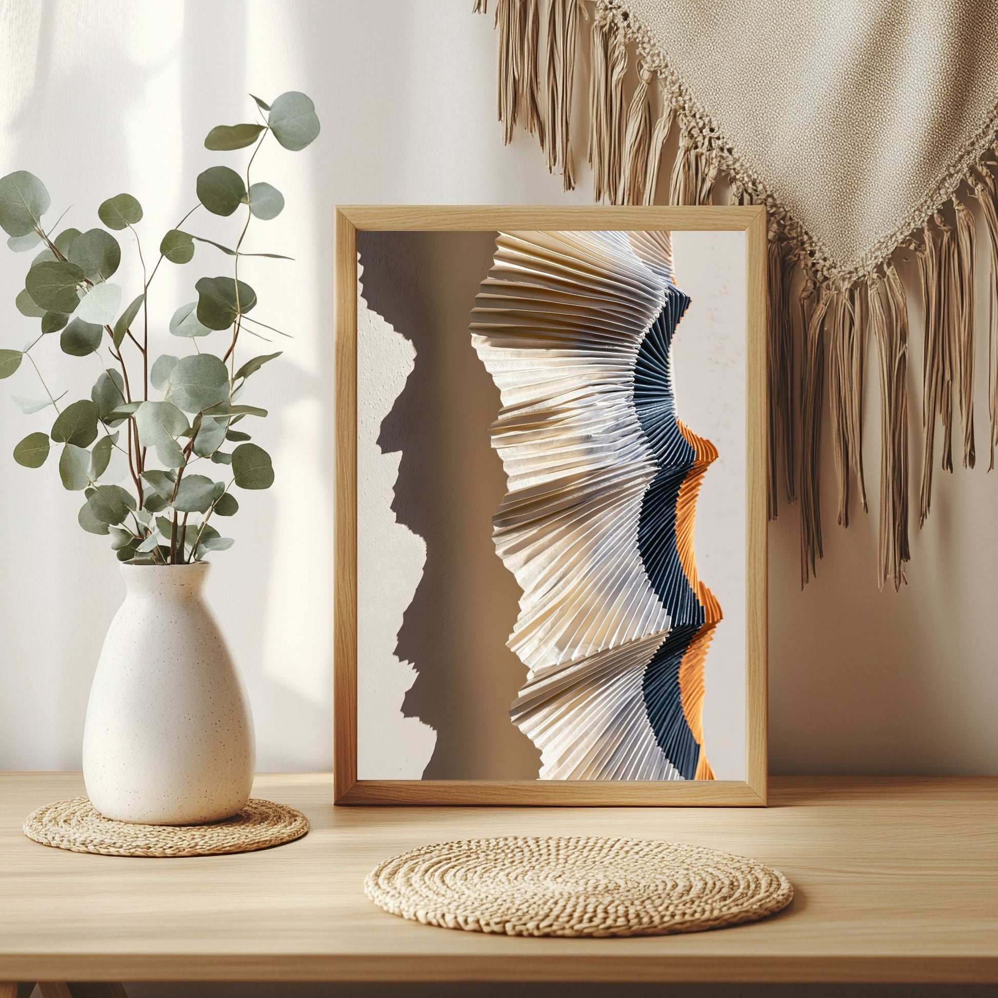 Gefaltete Papierlandschaft Poster – Raumansicht 3