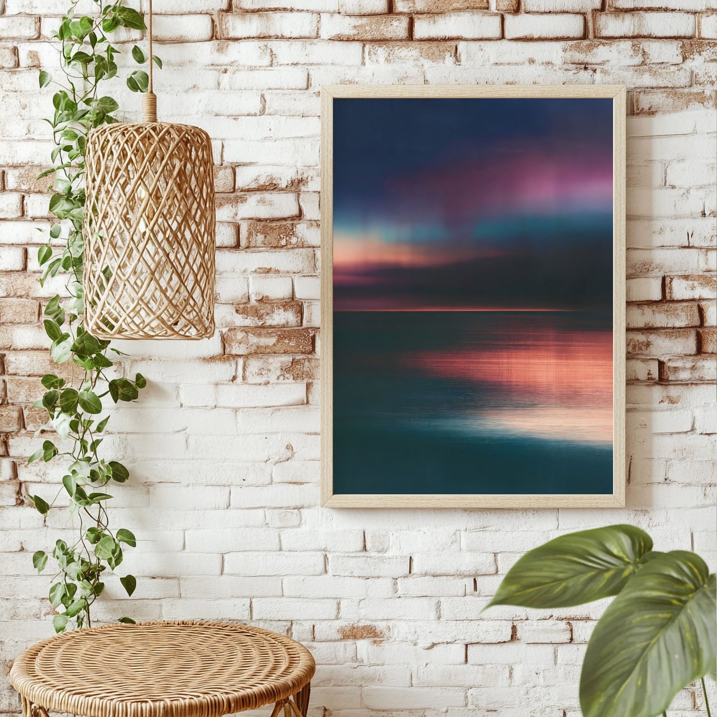 Aurora-Farbverlauf Poster – Raumansicht 1