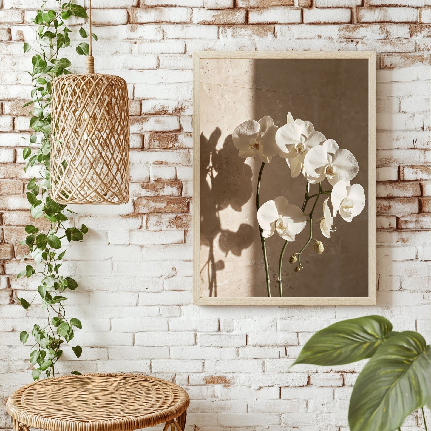 Orchideen und Schatten Poster – Raumansicht 1