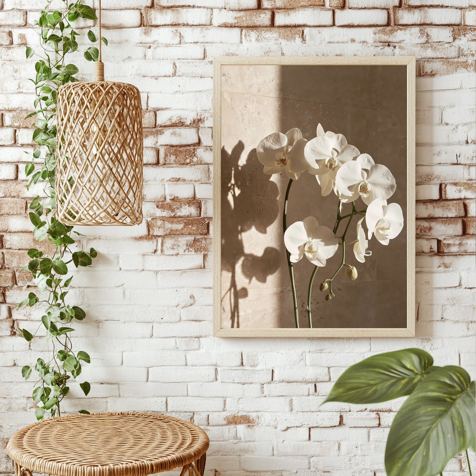 Orchideen und Schatten Poster – Raumansicht 1