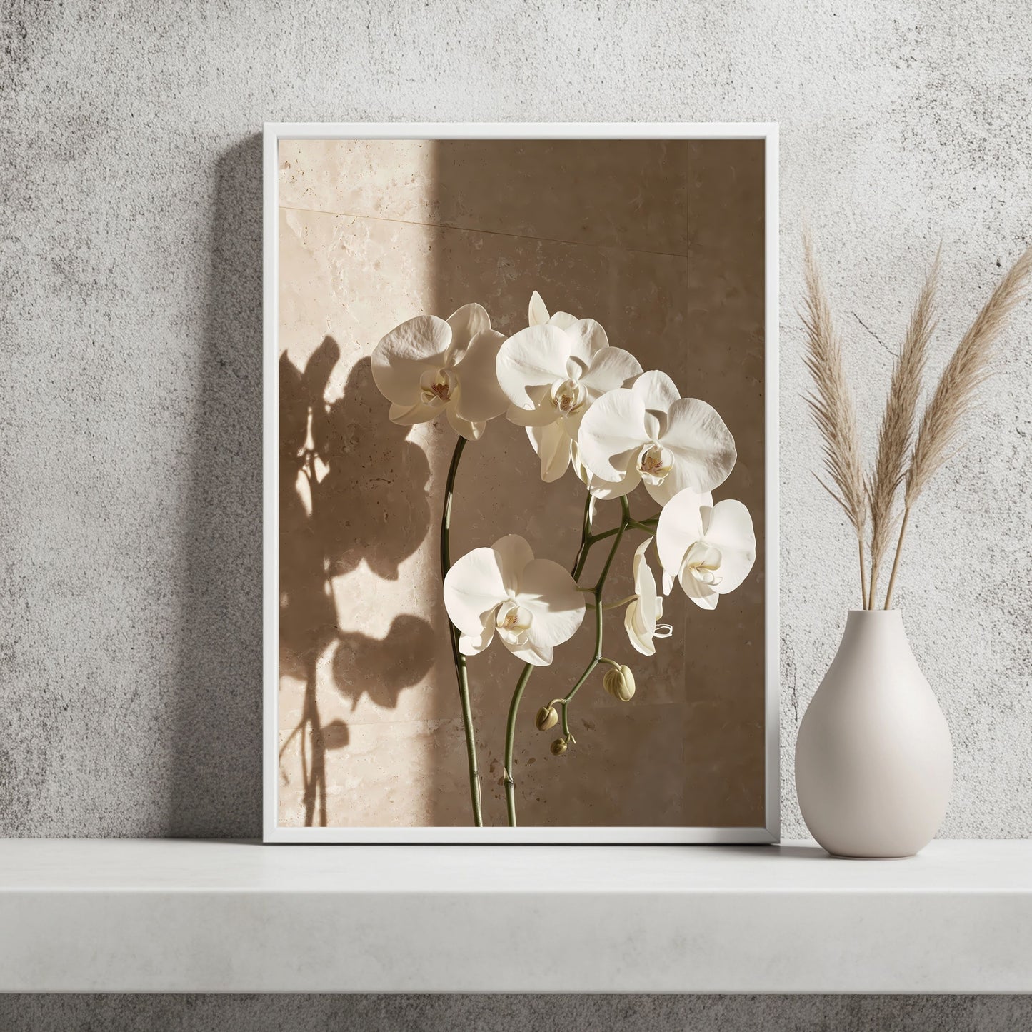 Orchideen und Schatten Poster – Raumansicht 2