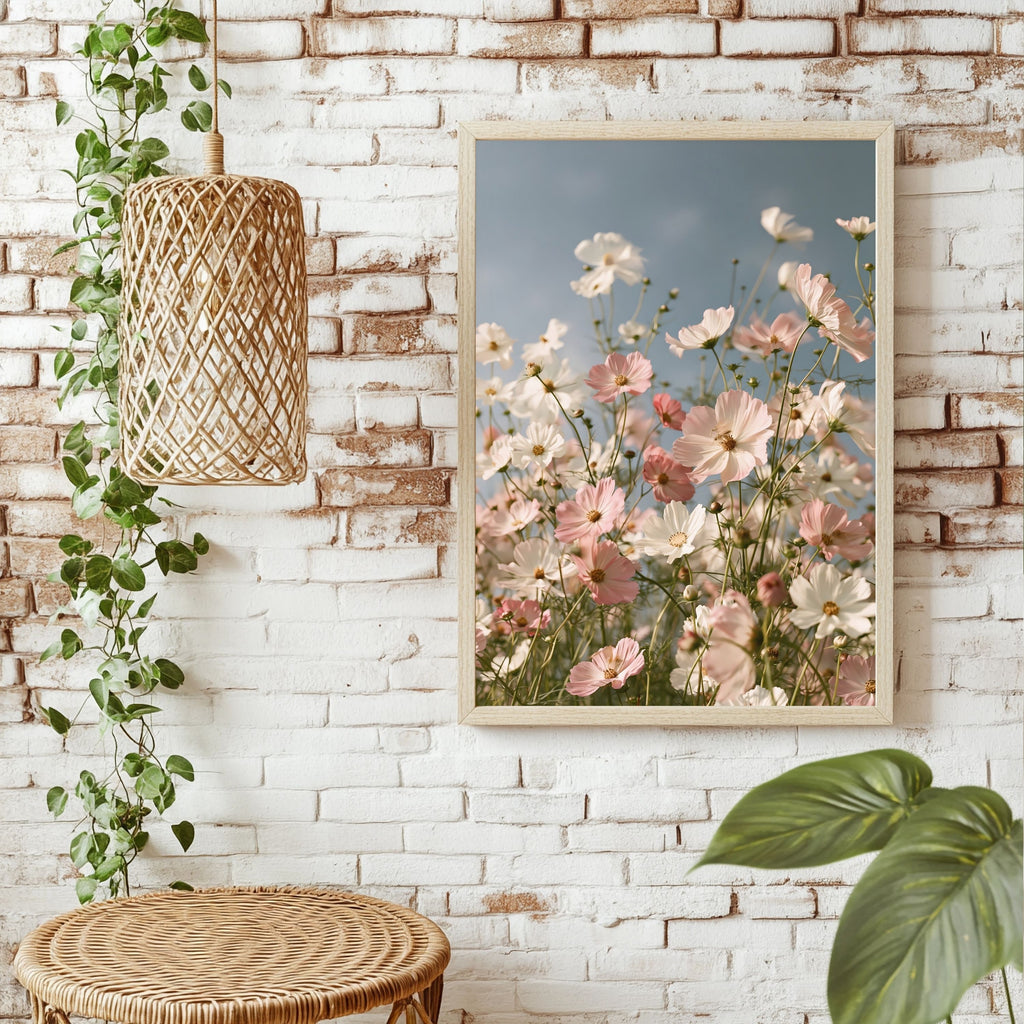 Kosmeen im Wind Poster – Raumansicht 1